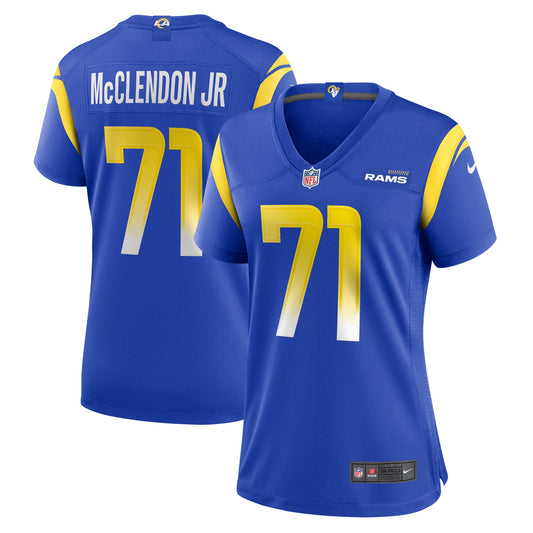 Warren McClendon Jr. Los Angeles Rams Nike Women's Team Game Jersey - Royal