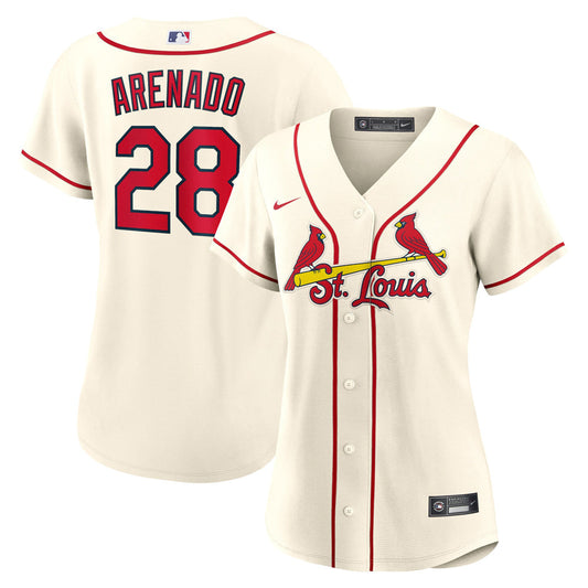 Women's St. Louis Cardinals Nolan Arenado Alternate Player Jersey - Cream