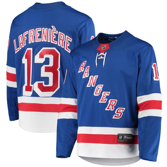 Alexis Lafreni??re New York Rangers Fanatics Branded Premier Breakaway Player Jersey - Blue