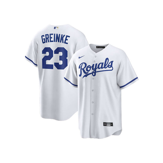 Youth Kansas City Royals Zack Greinke Cool Base Replica Home Jersey - White