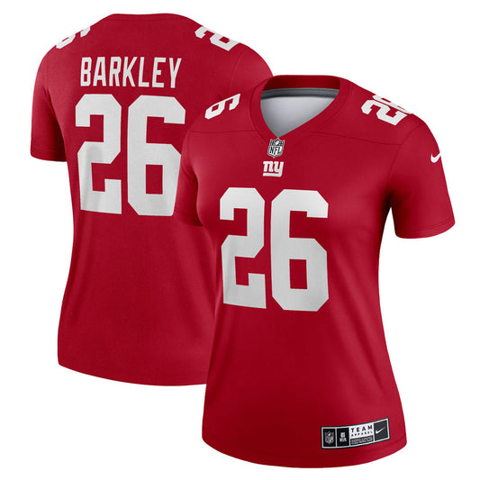 Women's New York Giants Saquon Barkley Inverted Legend Jersey Red