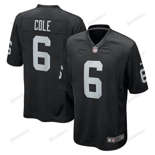 AJ Cole 6 Las Vegas Raiders Men Game Jersey - Black