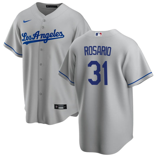 Amed Rosario Los Angeles Dodgers Nike Road Replica Jersey - Gray