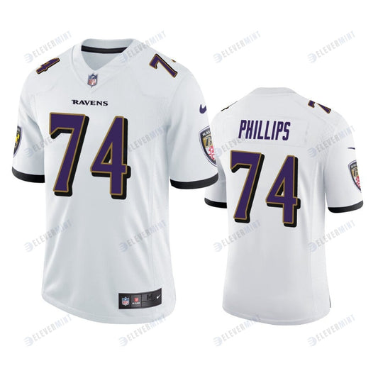 Baltimore Ravens 74 Tyre Phillips White Jersey