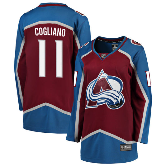 Andrew Cogliano Colorado Avalanche Fanatics Branded Women's Home Breakaway Jersey - Maroon