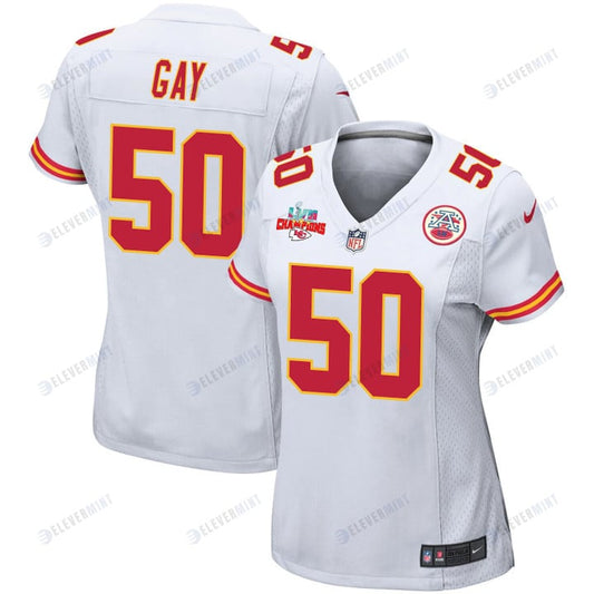 Willie Gay 50 Kansas City Chiefs Super Bowl LVII Champions 3 Stars Women Game Jersey - White