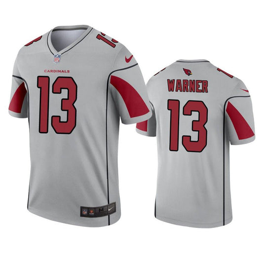 Youth Arizona Cardinals Kurt Warner Inverted Legend Jersey - Silver