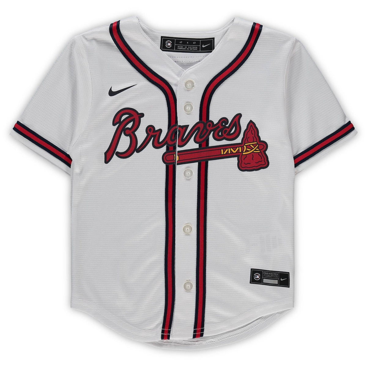 Youth  Nike Braves Replica Team Jersey - White