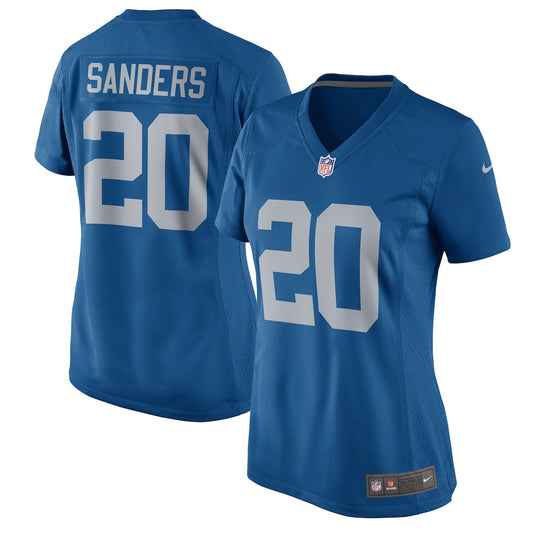 Women's Barry Sanders Nike Lions 2017 Throwback Retired Game Jersey - Blue