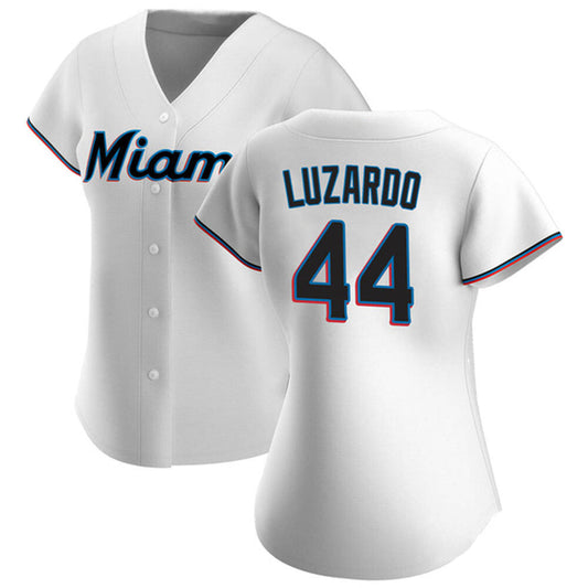 Women's Miami Marlins Jesus Luzardo Cool Base Replica Home Jersey - White