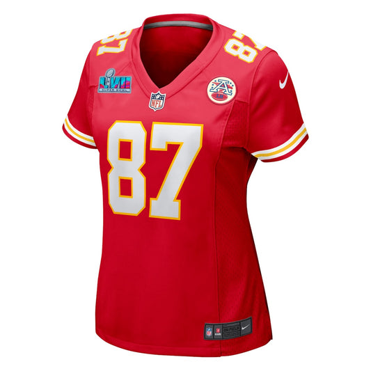 Women's Travis Kelce Nike Chiefs Super Bowl LVII Patch Game Jersey - Red