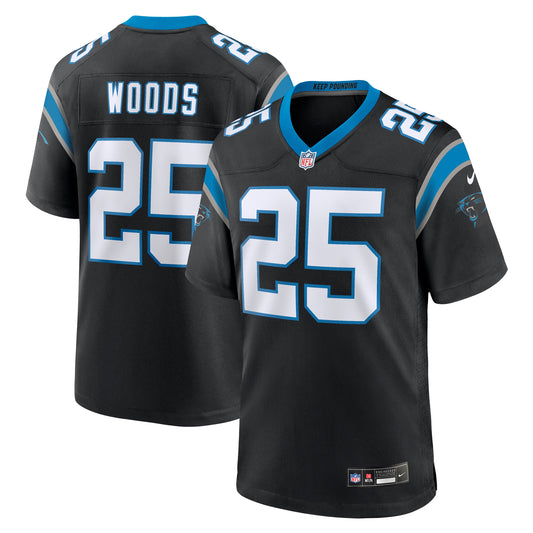 Xavier Woods Carolina Panthers Nike Team Game Jersey - Black