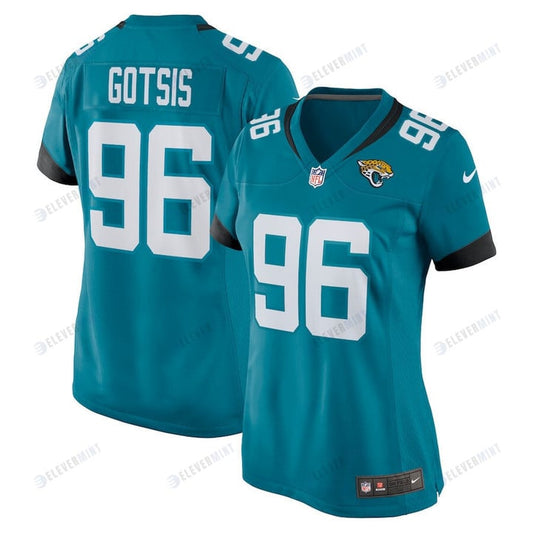 Adam Gotsis 96 Jacksonville Jaguars Women's Game Jersey - Teal