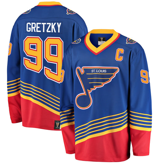 Wayne Gretzky St. Louis Blues Fanatics Branded Premier Breakaway Retired Player Jersey - Blue