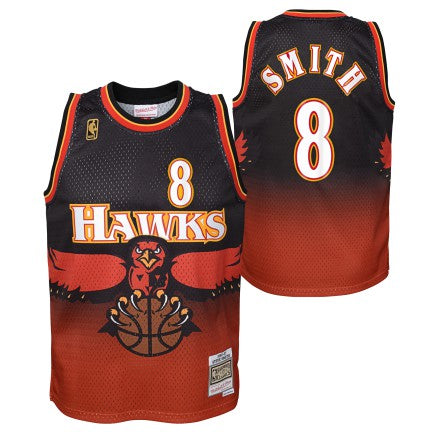 Youth Atlanta Hawks Steve Smith Mitchell & Ness Black 1996-97 Hardwood Classics Swingman Jersey