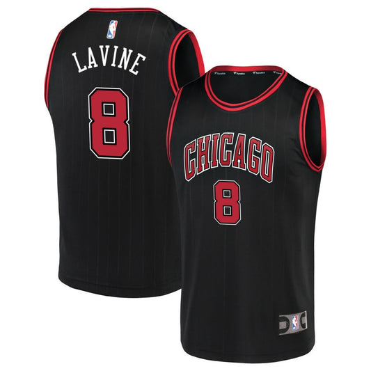 Zach LaVine Chicago Bulls Fanatics Branded Youth Fast Break Replica Jersey - Statement Edition - Black