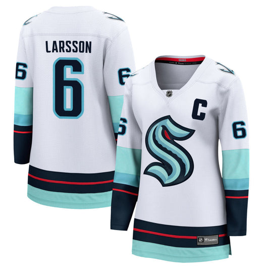 Adam Larsson Seattle Kraken Fanatics Branded Women's Away Breakaway Jersey - White