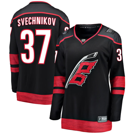 Andrei Svechnikov Carolina Hurricanes Fanatics Branded Women's Alternate Premier Breakaway Player Jersey - Black